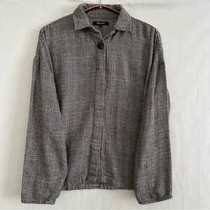 Madewell Women’s Flannel Bromley Shirt in Ronan Plaid Collared Size S